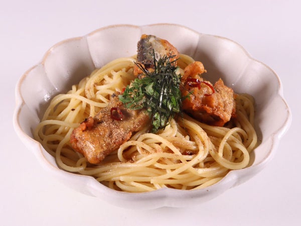 さんまのピリ辛和風パスタ